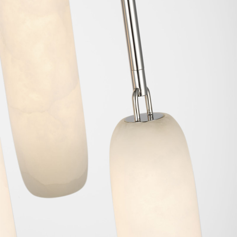 Kelly Wearstler Formosa 3-Light Pendant with Alabaster, Polished Nickel