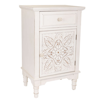 Ajten 46cm W Solid + Manufactured Wood Bedside Table