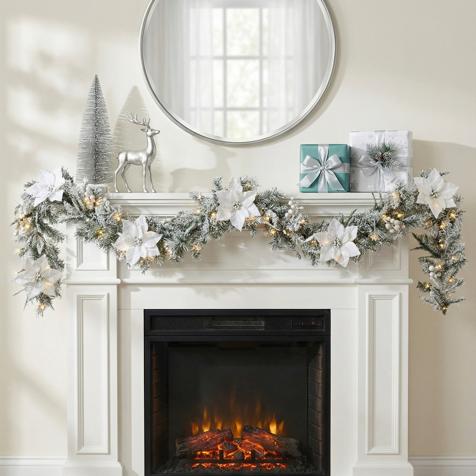 Ernberg 108'' in. Lighted Faux Pine Garland