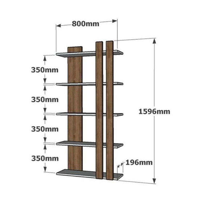 159.6cm H x 80cm W Standard Bookcase