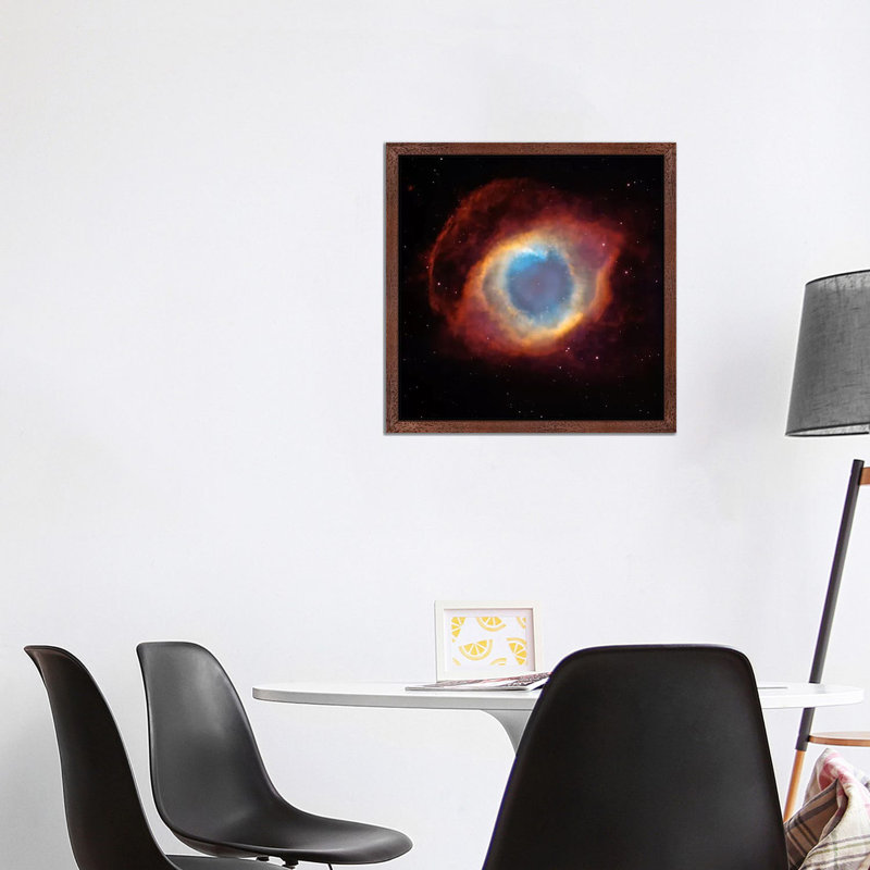 Helix (Eye of God) Nebula (Hubble Space Telescope) 1 Piece Floater Frame Wall Art on Canvas, 45.72 cm H x 45.72 cm W, Brown