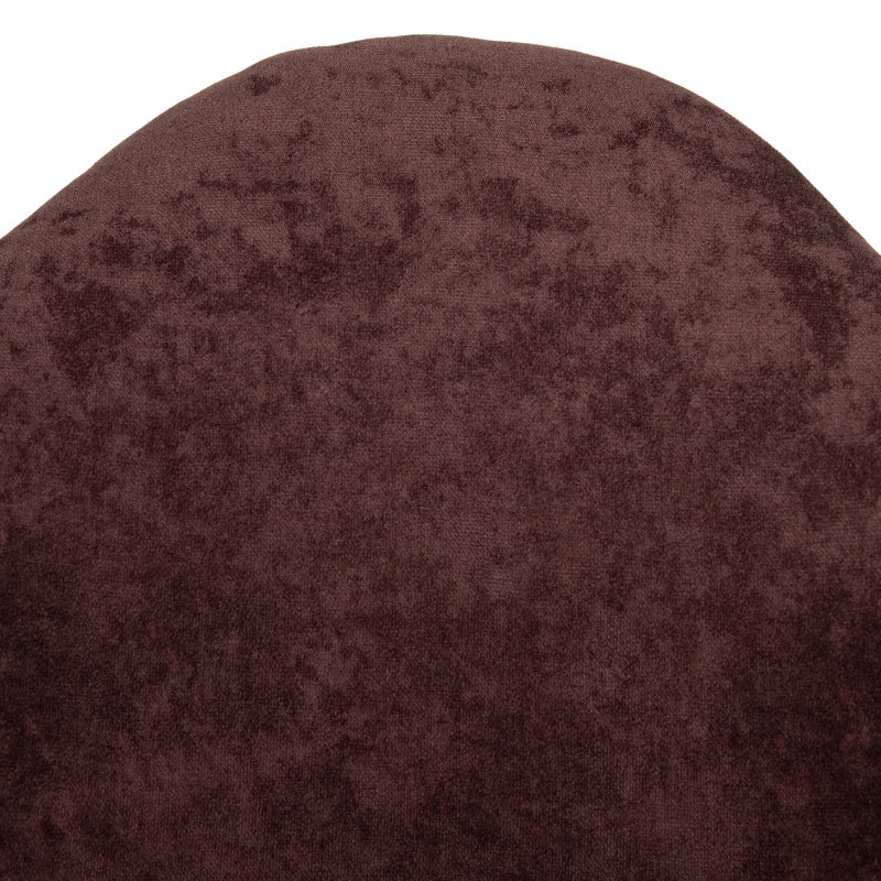 Chaise avec accoudoirs rembourrée Bullsbrook, Velours brun café
