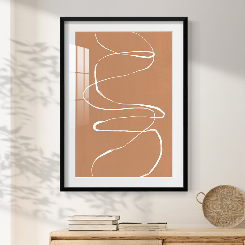 Terracotta Drift I - impression encadrée, H 28,5 po x l 20,5 po, Noir