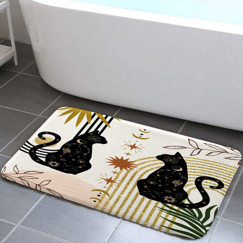 Tapis de bain Boho Black Cat
