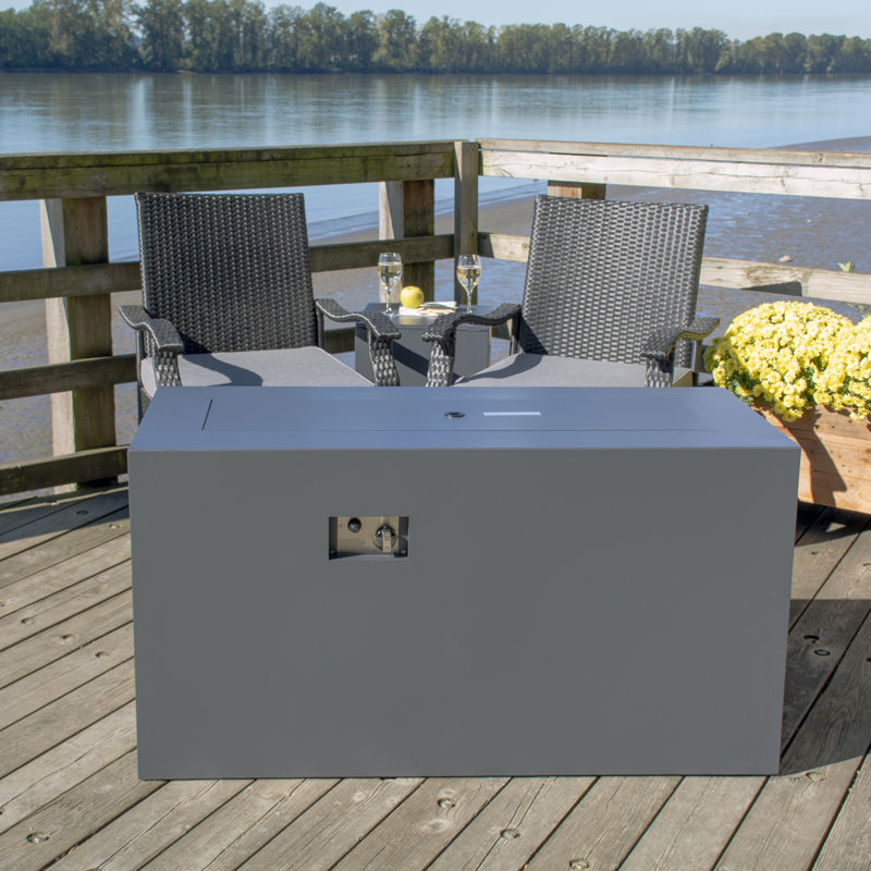 Foyer en aluminium au propane, H 23,11 po x l 48,8 po x P 22 po