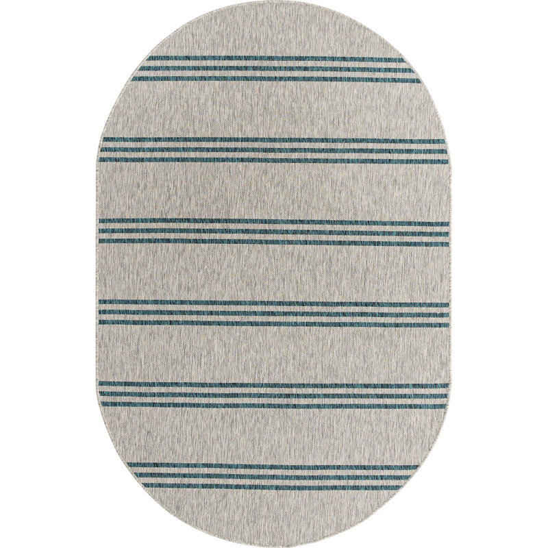 Uniopolis Indoor / Outdoor Rug, Oval 5'3" x 8'