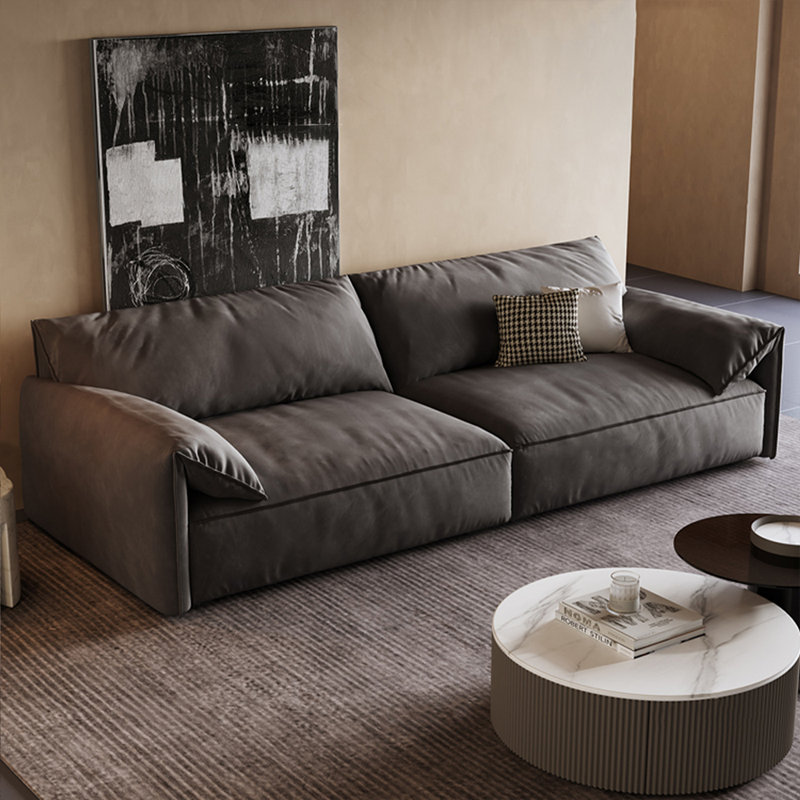 Coussin modulaire gris foncé 100% polyester, H 31,5 po x l 110,24 po x P 40,94 po, 4