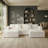 Boneless 110" Cloud Modular Sectional Sofa with 2 Ottomans | Modern Minimalist Upholstered U-Shaped Couch | Deep-Seat Corner Sofa for Living Room | No Assembly Required-678345092