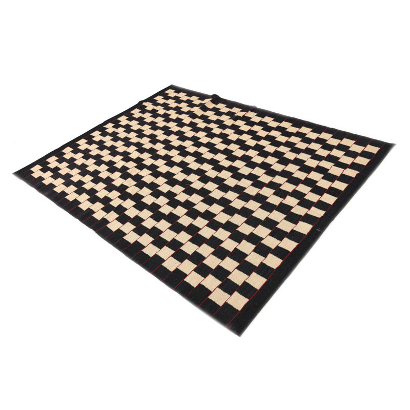 Tapis noir et blanc Orta