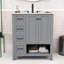 Meuble-lavabo en bois avec comptoir, 2 tiroirs et portes-130084660