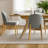 7-Piece Wood Dining Set with 6 Upholstered Chairs and Extendable Trestle Table-1667565965