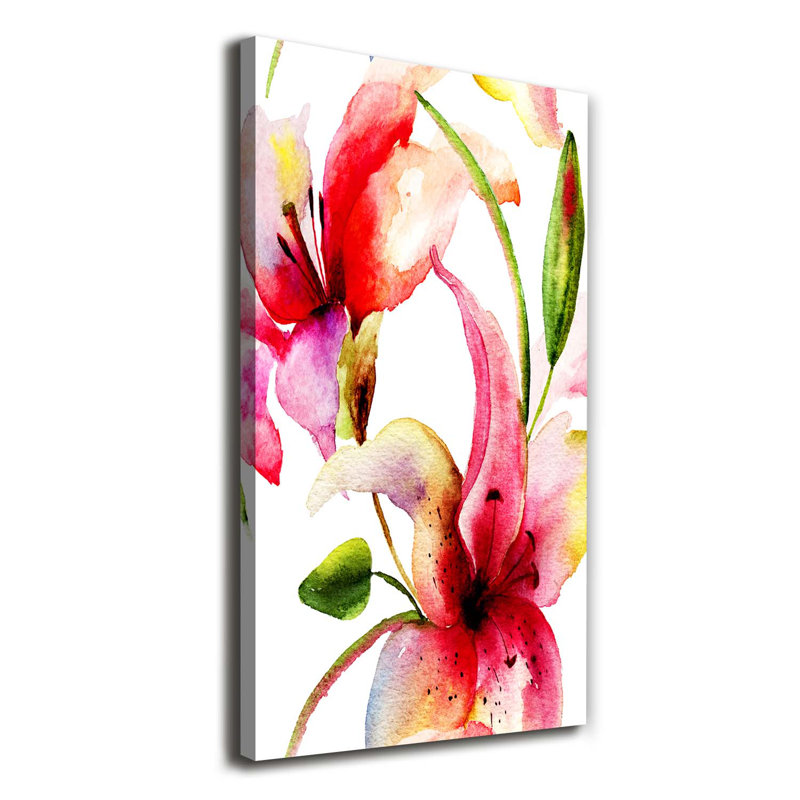 Lily Flowers - Wrapped Canvas Print