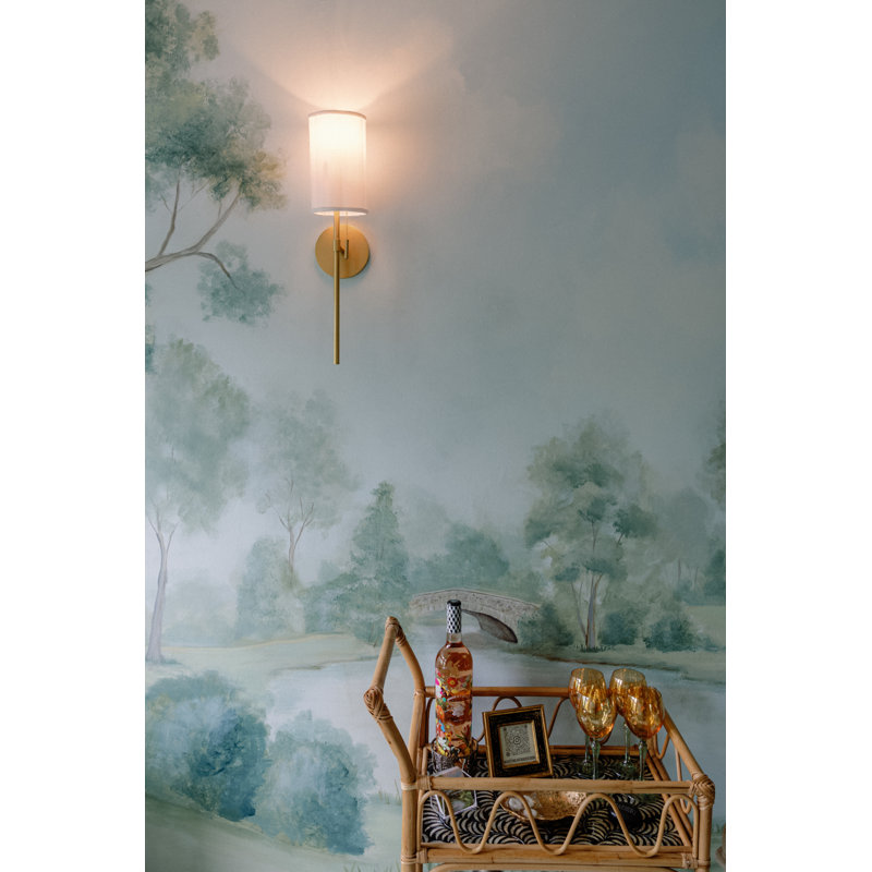Applique murale 1 lumière Fawn, Laiton vieilli