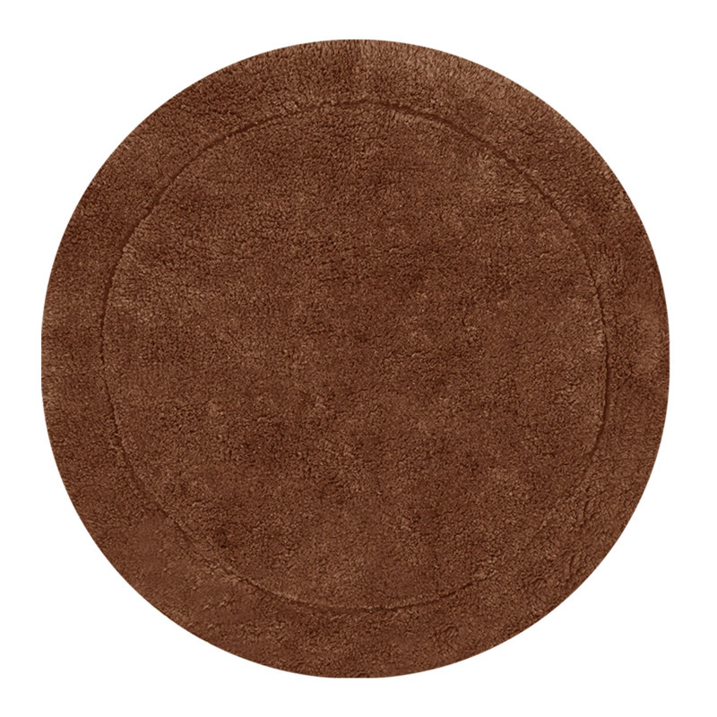 Tapis de salle de bain, Chocolat, Rond 30 po