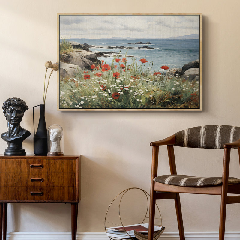 «Vintage Landscape - DCCCLXV» sur toile, Toile encadrée noyer flottant, H 25 po x l 37 po x P 2 po