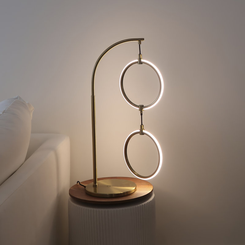 Nova LED Arc Table Lamp with Touch Dimmer for Kids' Nursery - White