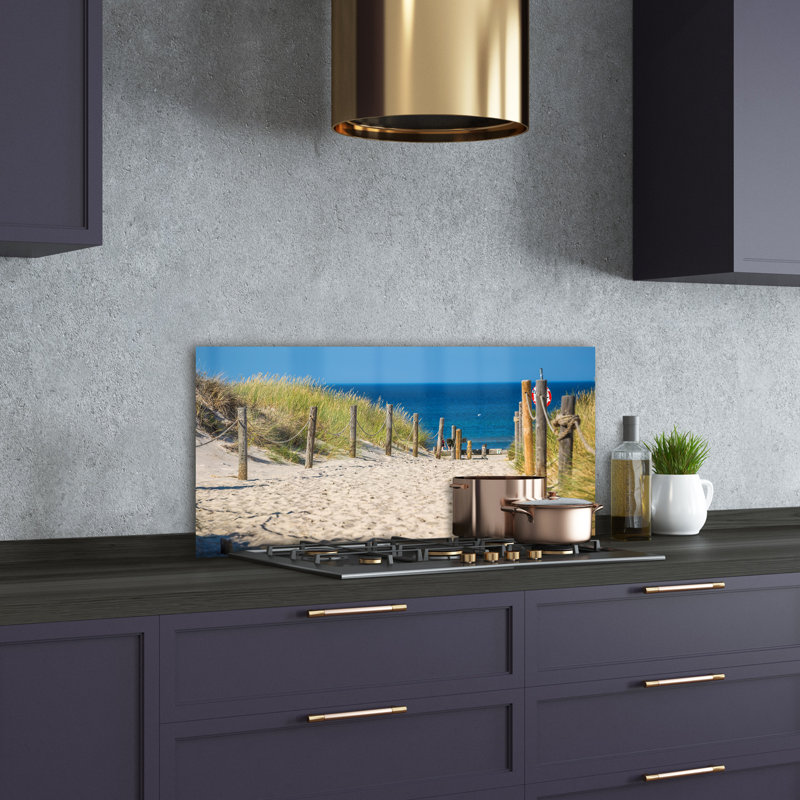 50cm W x 100cm L Glass Peel and Stick Panel