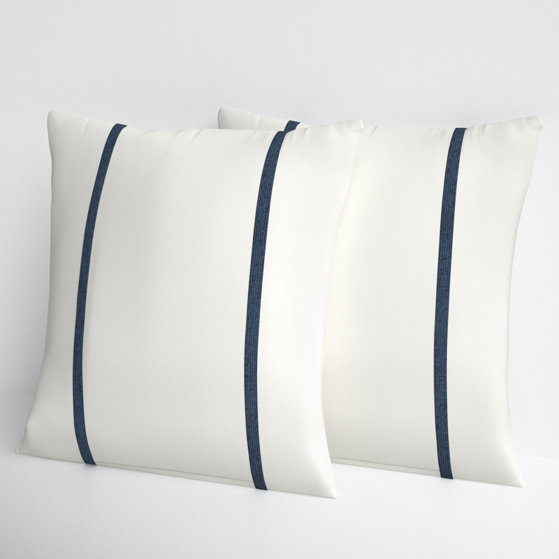Sansa Striped Outdoor Reversible Throw Pillow, 18" x 18"