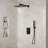  10" High Pressure Rainfall Shower System, Wall Mount Shower Faucet Set with Handheld Spray-75216872