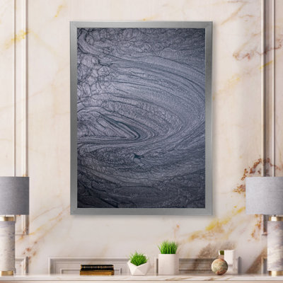 Art mural sur toile luxueux gris fluide et moderne III