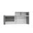 86.6'' W Rectangular Reception Desk With Open Shelves
