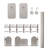 Basic Rectangle Single Door Barn Door Hardware Kit-22441294