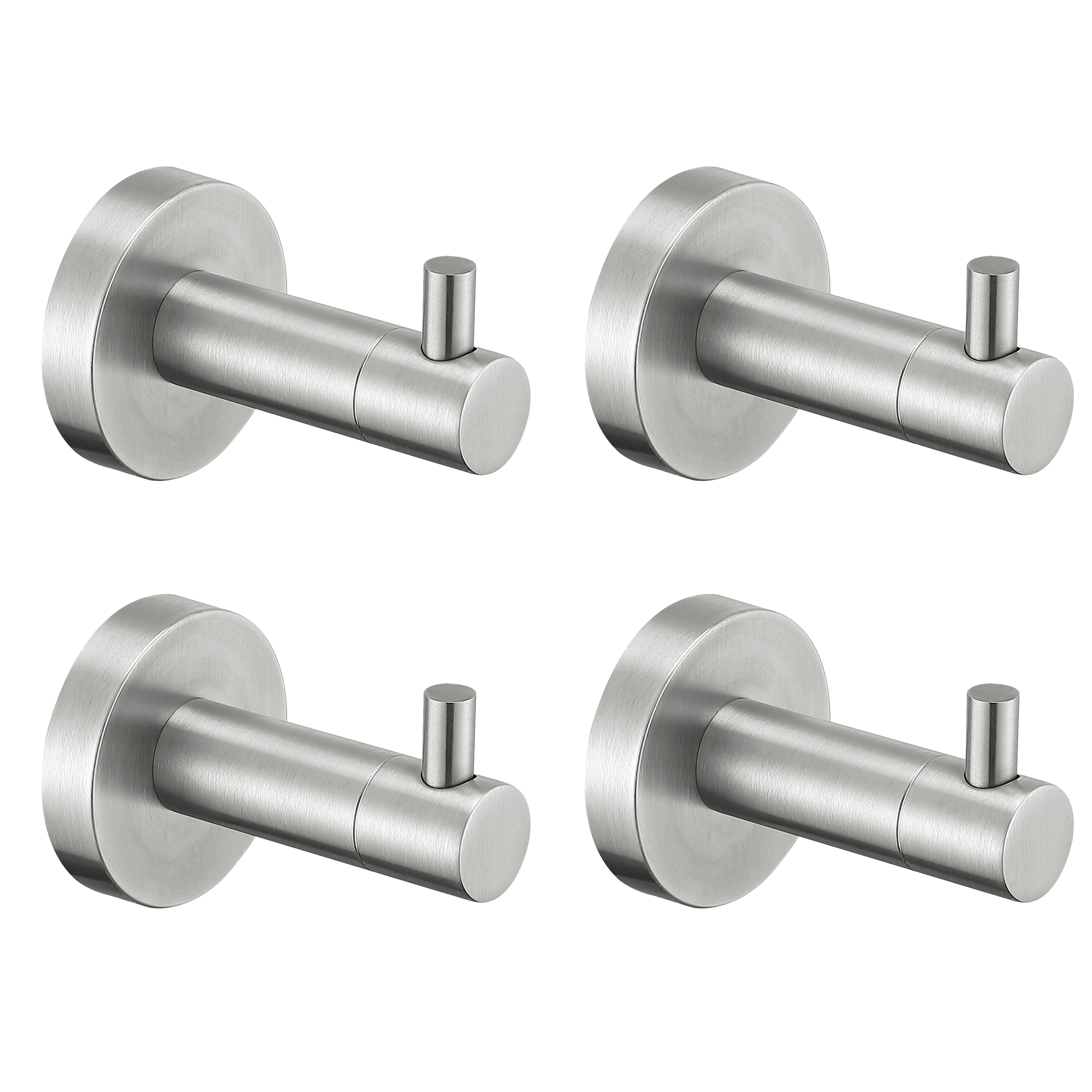 maiguoone Wall Mounted Bathroom Towel Hooks Non-Slip Robe Hooks ...