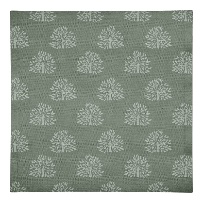 Serviette de table rectangulaire en coton, Vert