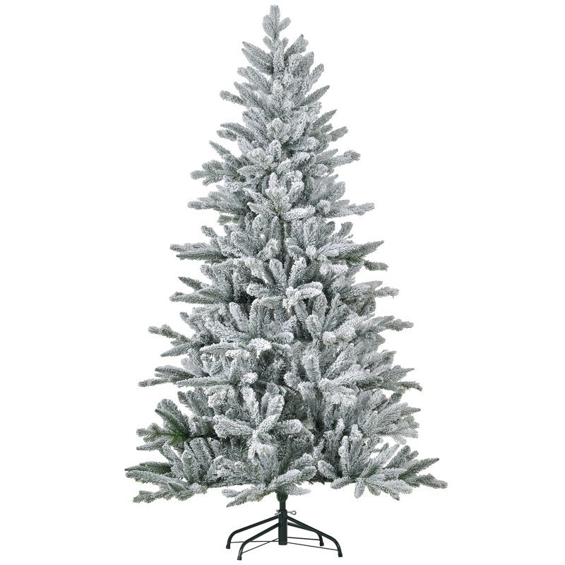 Arbre de Noël artificiel enneigé 6 pi avec 994 pointes, support en métal pliable, assemblage facile, arbre de Noël articulé pour la maison, le bureau, les Fêtes