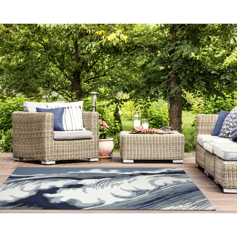 Tapis intérieur / extérieur Junna, Rectangle 5 pi x 7 pi 6 po