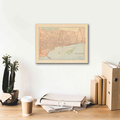 «Map of Montreal» par Wild Apple Portfolio, art mural sur toile
