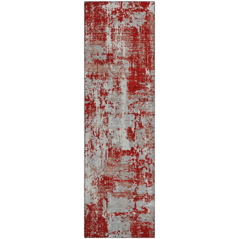 Premium Machine Washable Mayfield AMF1008 Abstract Rug, Runner 2'3" x 7'6"