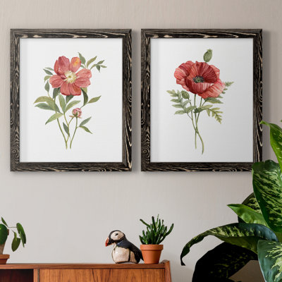 " Scarlet Peony " 2 - Pieces