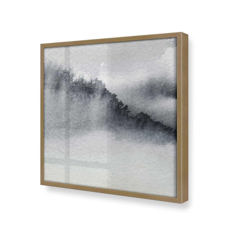 «Whispering Woods V2» sur toile, Brushed Gold Single Picture Framed Paper, 13.75" H x 13.75" W x 1.25" D
