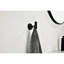 Crochet pour serviette de douche noir mat, 6 crochets et corrosion pour acier de salle de bain