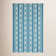 Tapis bleu en laine à boutons crocheté à la main