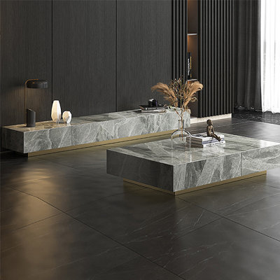 Modern Simple Rock Slab TV Stand