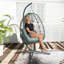 Fauteuil suspendu suspendu en osier avec support et coussin lavable pour patio-133409615-133409617