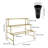 3-layer Metal Plant Stand with Wheels and Flower Buckets
