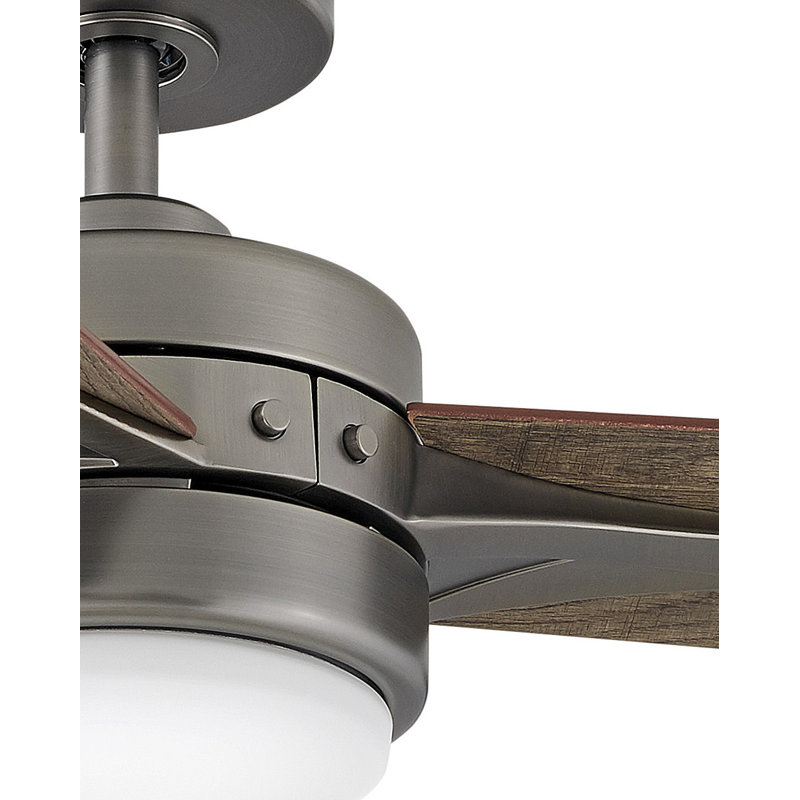 Ventilateur de plafond standard à DEL à 3 pales de 44 po avec commande murale et ensemble d'éclairage inclus Peppadew, 52" W