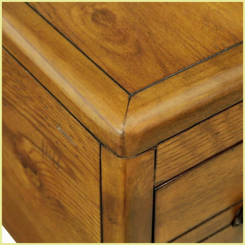 Table basse antique en bois massif pour petits espaces, facile à assembler Facile à nettoyer, Brun