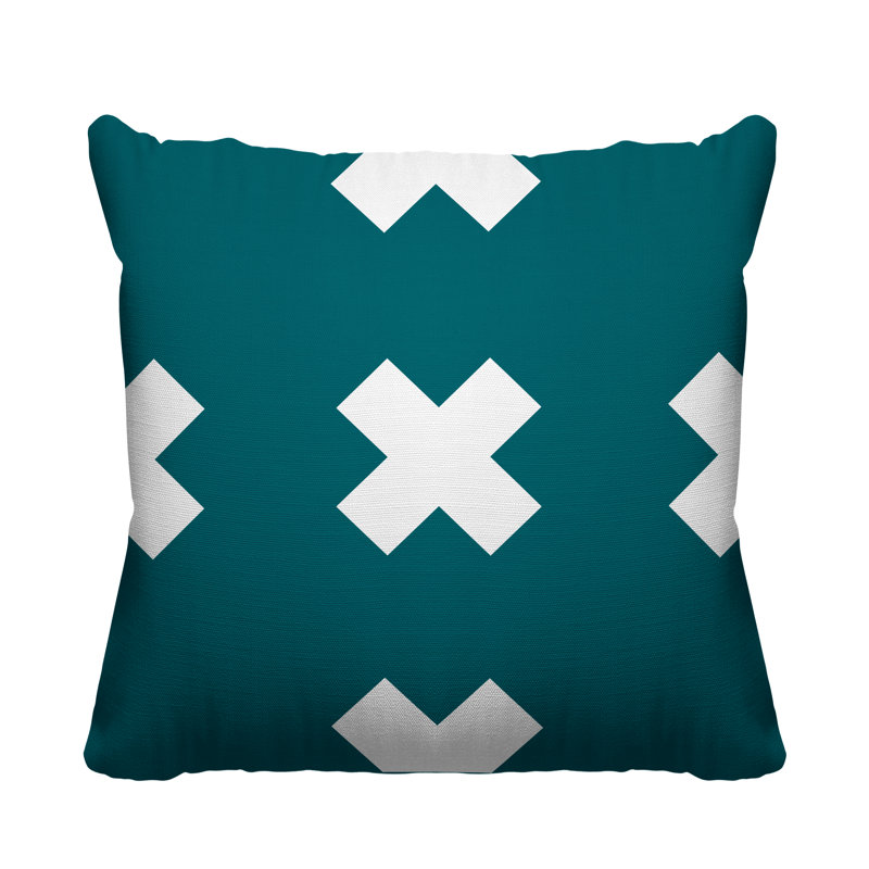 Coussin intérieur / extérieur Luella, 15 po x 15 po, Vert, Carré