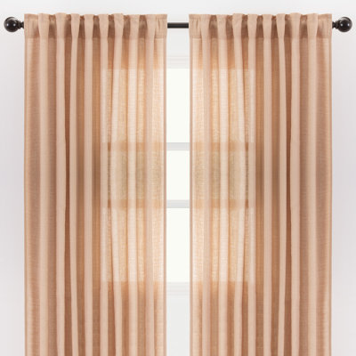 Paire de rideaux semi-transparents avec passe-tringle Moller
