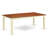 5 Piece Modern Dining Table Set Includes a Rectangle Wooden Table with Butterfly Leaf and 4 Dining Chairs, Buttermilk & Cherry-20549048-49668354