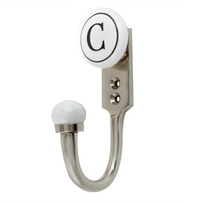 Letter C Ceramic Wall Hook