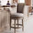 Elveria Classic Upholstered Bar Stools With Wooden Frame And Nailhead Trim-106913302-106913307