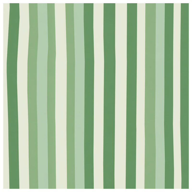 Tapis de bain vert à rayures, L 24 po x L 17 po