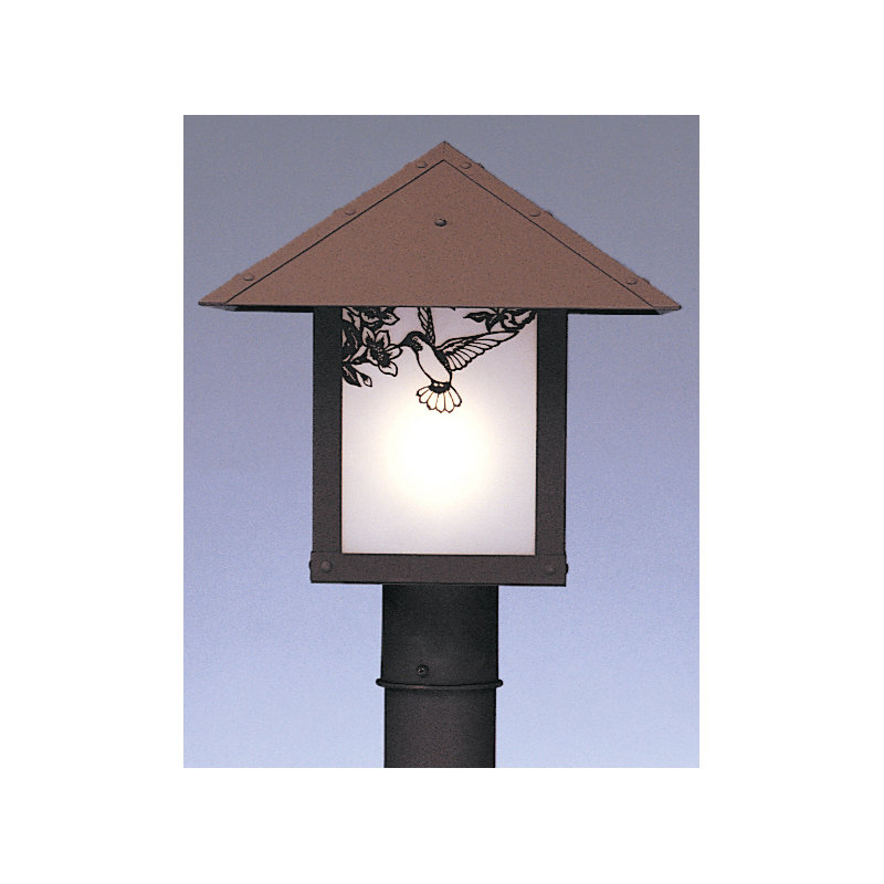 McLoud Lantern Head, Hummingbird, Antique Copper, White Opalescent