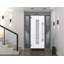 Porte d'entrée extérieure prémontée en acier Deux 0757 Gris Graphite, 2 fenêtres latérales extérieures, inserts en acier inoxydable, style moderne, peinte - L 12+36+12 x H 80 - Ouverture à gauche vers l'intérieur-111444875-111444876
