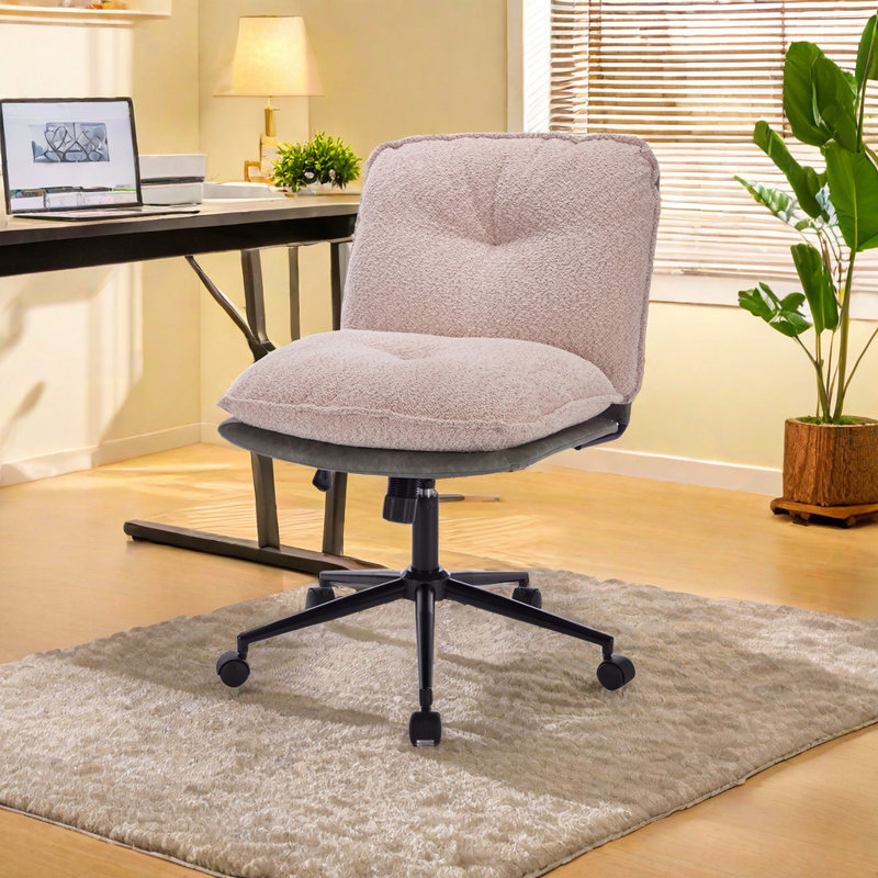 Chaise de bureau Shamberg, Rose, Gris